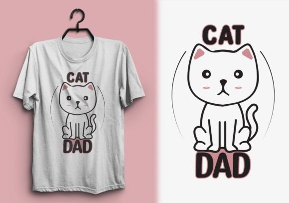 Cat Dad Father’s Day T-shirt Design