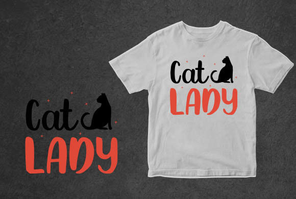 Cat Lover T-Shirt Design for POD KDP