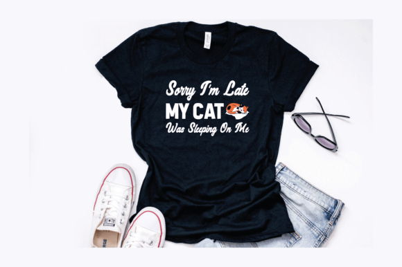 Cat Was Sleeping on Me Embroidery Design