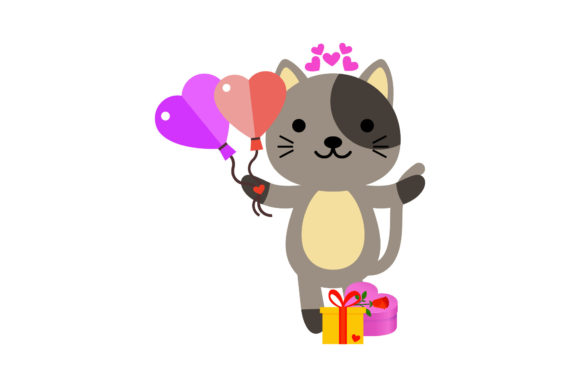 Cute Animal Cat with Two Balloons Embroidery Review