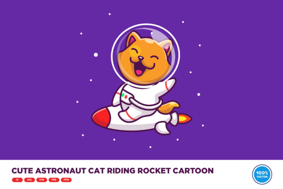 Cute Astronaut Cat Riding Rocket Embroidery Review