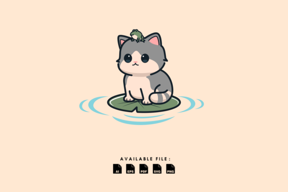 Cute Cat and Frog on Lotus Leaf Embroidery Review