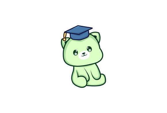Cute Cat Graduation Hat Illustration Review