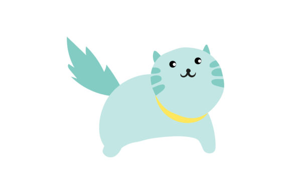 Cute Cat Illustration Design Vector Review