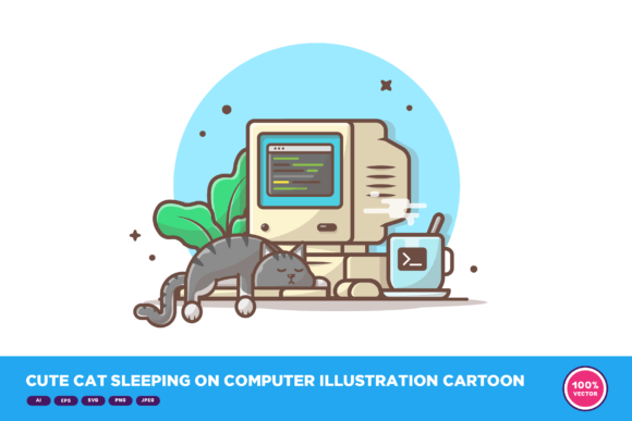 Cute Cat Sleeping on Computer Embroidery Review