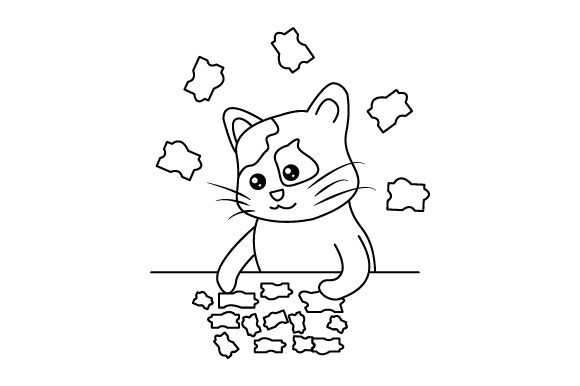 Kawaii Cat Puzzle Coloring Page Review