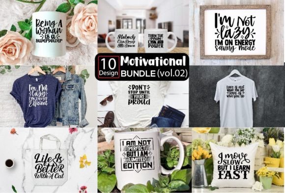 Motivational SVG Bundle 10 Design Review