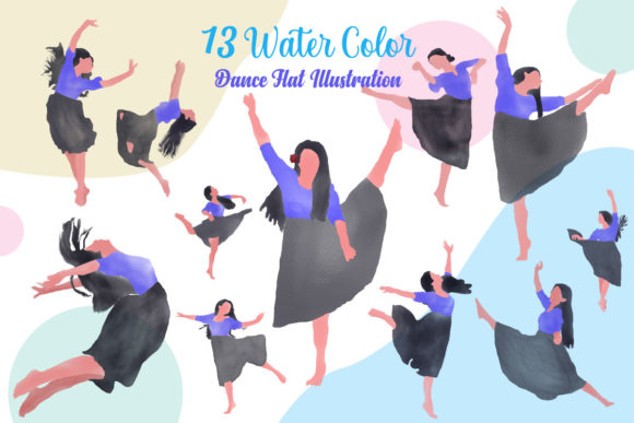 Watercolor Dance Flat Illustration Review
